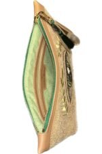 Yapraklı Yeşil Göz Clutch 30*20 - Görsel 3