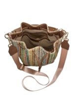 Victoria Hasır Bej Çanta Maxi - Görsel 2