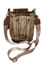 Victoria Hasır Bej Çanta Mini