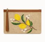 Akdeniz Limonları Nakışlı Jüt Clutch 32*22