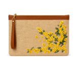 Sarı Sakura Nakışlı Clutch 32×22